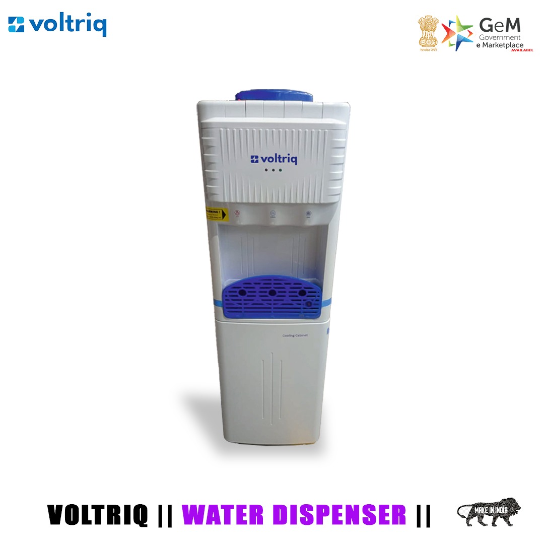 Voltriq Hot , Cold & Normal Floor Standing Top Loading Water Dispenser With Cooling Cabinet